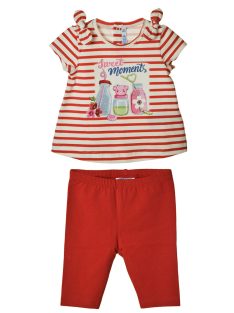   Mayoral piros-fehér lányka tunika és leggings szett – 68 cm