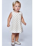Mayoral bézs csíkos bébi lány ruha