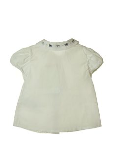 Mayoral fehér, rövid ujjú bébi lány blúz – 68 cm