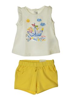 Mayoral fehér-sárga lány nyári együttes – 74 cm