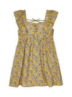 Mayoral mustársárga, mintás lány ruha – 92 cm