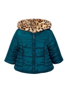   Mayoral zöld/műszőrmés kifordítható lány kabát – 68 cm