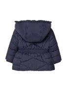 Mayoral sötétkék, fodros lány téli kabát – 68 cm