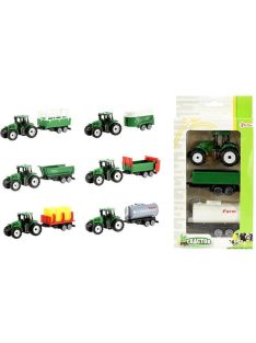 Toi-toys traktor játék 2 utánfutóval – 7 cm