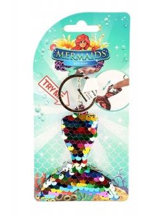 Toi-toys Mermaids sellős, flitteres kulcstartó