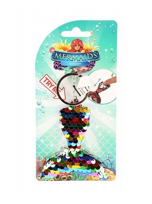 Toi-toys Mermaids sellős, flitteres kulcstartó