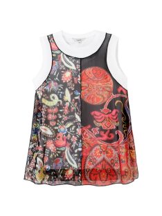 Desigual fehér, ujjatlan női póló – XS