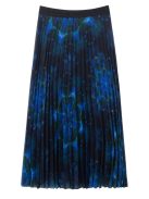 Desigual Kency kék mintás, pliszírozott női szoknya – M