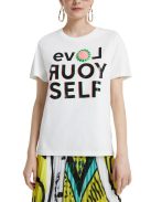 Desigual Love yourself fehér női póló – L