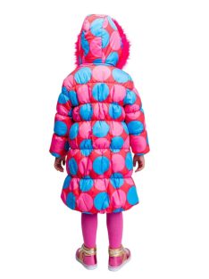   Rosalita Pointrose színes pöttyös lány téli kabát – 116 cm