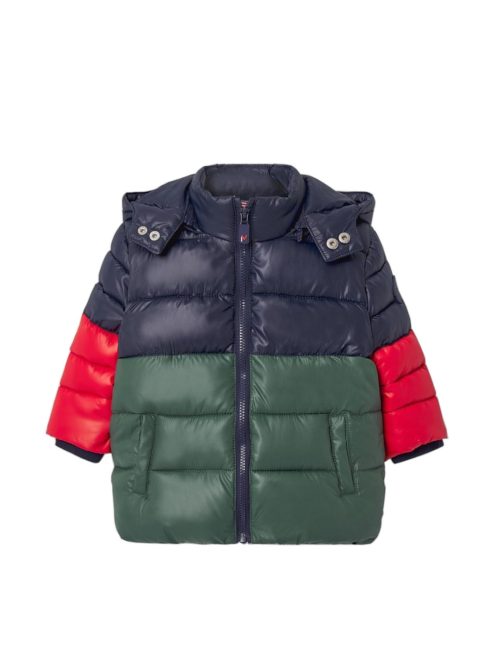 Mayoral színes, poláros bébi fiú téli kabát – 68 cm