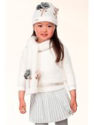 Mayoral ekrü kötött lány pulóver – 116 cm