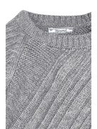 Mayoral szürke, aszimmetrikus, kötött lány pulóver – 128 cm