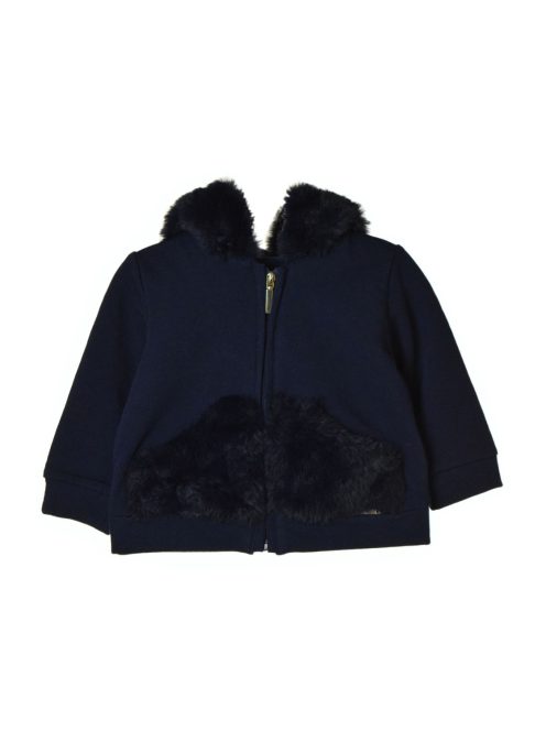 Mayoral sötétkék, műszőrmés lány pamut kabát – 68 cm
