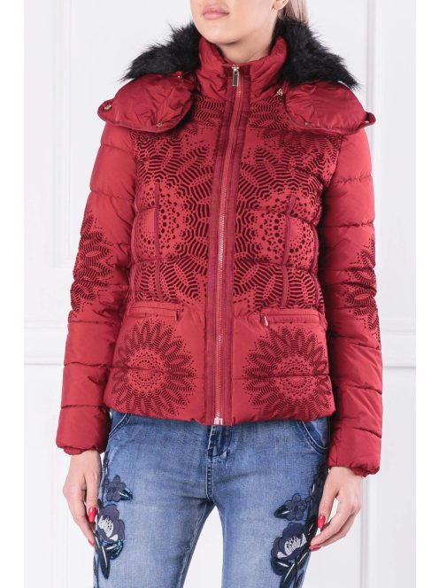 Desigual Komoderi piros női téli dzseki – 36 EU