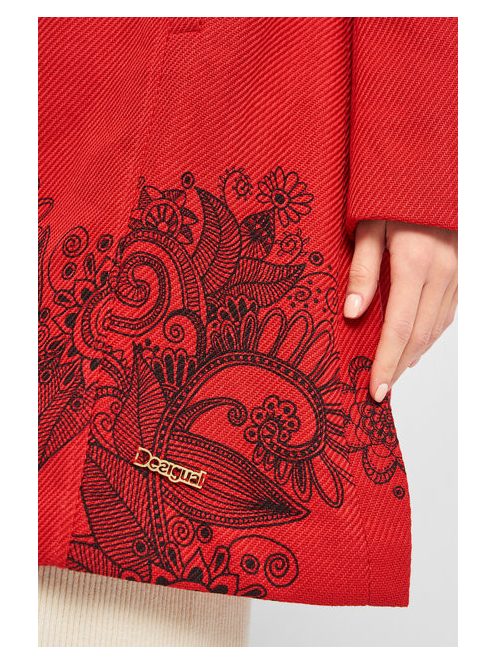 Desigual Gaia piros női szövet kabát – 40 EU