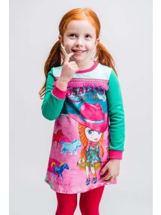 Rosalita Ingham kék, zöld lány pamut ruha – 104 cm