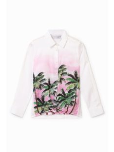   Desigual Jackson fehér, trópusi mintás lány ing – 5-6 év