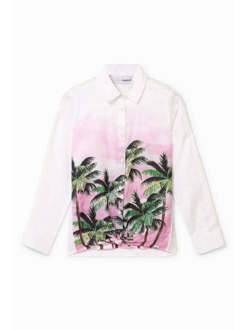 Desigual Jackson fehér, trópusi mintás lány ing – 5-6 év