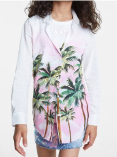   Desigual Jackson fehér, trópusi mintás lány ing – 5-6 év