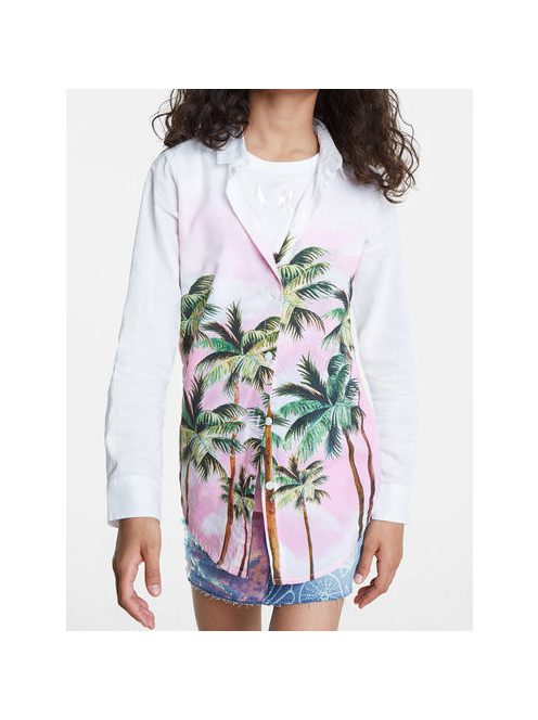 Desigual Jackson fehér, trópusi mintás lány ing – 5-6 év