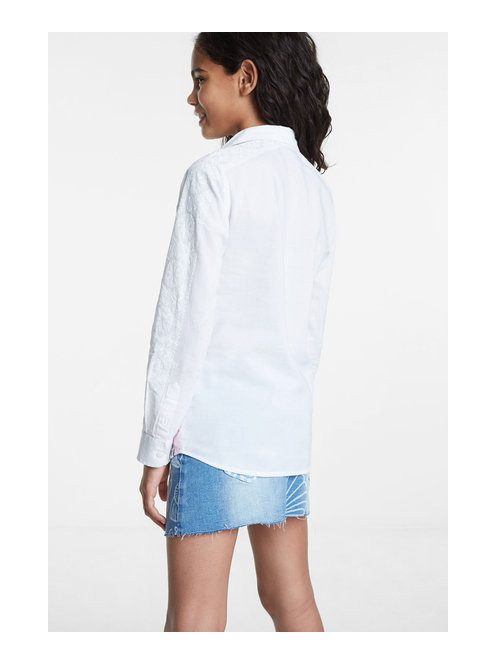 Desigual Jackson fehér, trópusi mintás lány ing – 5-6 év