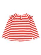 Boboli piros csíkos, fodros lány felső – 80 cm