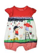 Boboli piros, mintás lány napozó – 3 hó