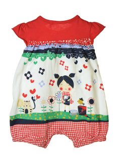 Boboli piros, mintás lány napozó – 3 hó