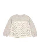 Boboli szürke, csipkés lány pulóver – 80 cm
