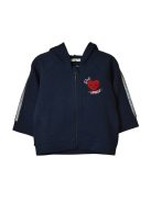 Benetton sötétkék, kapucnis lány cipzáras felső – 68 cm