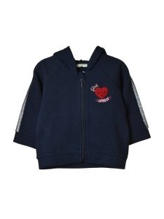   Benetton sötétkék, kapucnis lány cipzáras felső – 68 cm