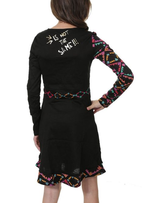 Desigual Uagagudu fekete, flitteres lány ruha – 4 év