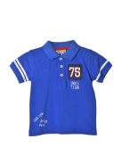 Brums kék, sportos kisfiú ingpóló – 74