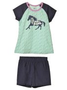 Sanetta kék, lovas lány pizsama – 92