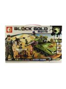 Block Gold összerakható tank figurákkal