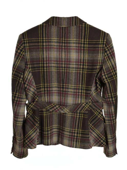 Comma barna kockás női blézer