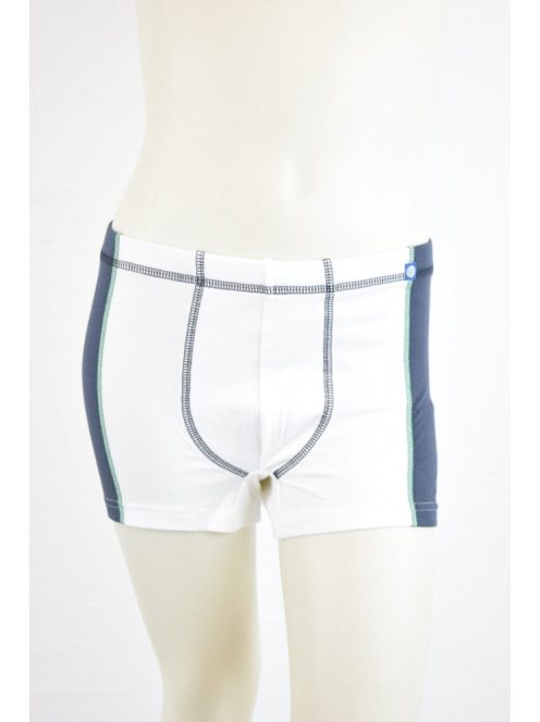 Sanetta fehér, szürkéskék, hip-short fiú alsó