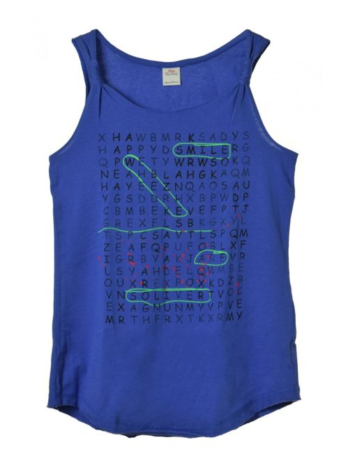 s. Oliver kék, betű mintás lány trikó – 164