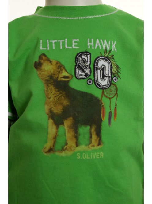 s. Oliver Little Hawk zöld fiú póló