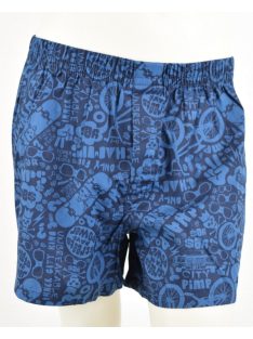 Sanetta sötétkék, mintás fiú boxeralsó