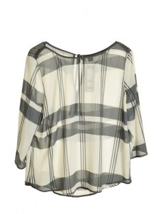s. Oliver Premium szürke kockás női blúz