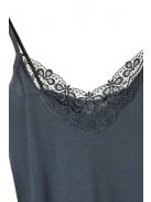 Vero Moda acélkék, hímzéses női top – L/XL