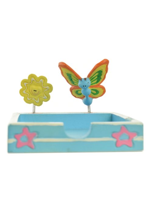Yala kék, tavaszos memo tartó – 5x4 cm