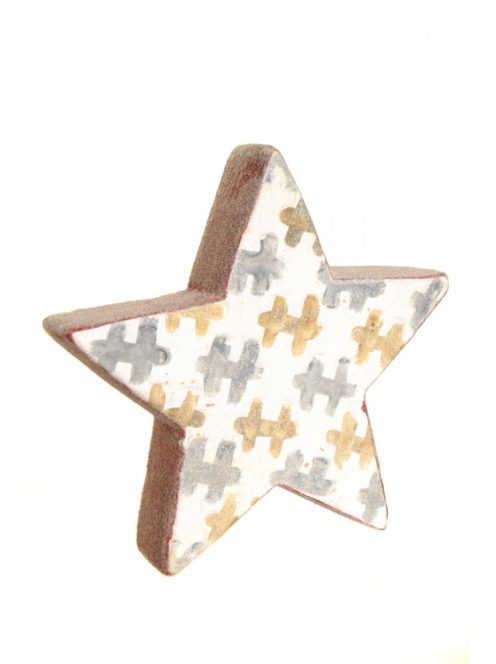 Csillámporos csillag figura – 16 cm