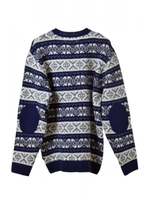 Gant sötétkék, mintás férfi kötött pulóver – 2XL