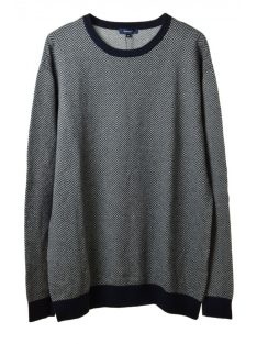 Gant sötétkék mintás férfi pulóver – 3XL