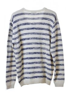 Gant fehér, v-nyakú kötött férfi pulóver