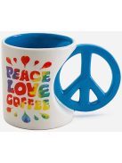 Peace nagy méretű kávés kerámia bögre