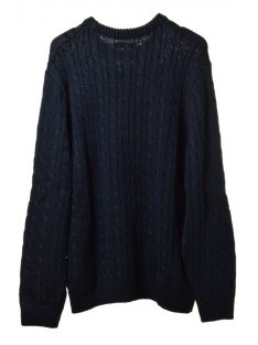 Nautica sötétkék kötött férfi pulóver – 2XL